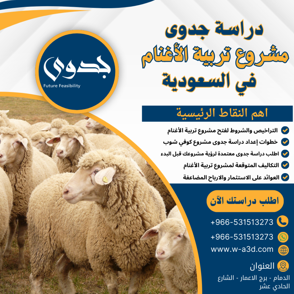 مشروع تربية الأغنام في السعودية | اطلب دراسة جدوى شاملة للبدء والنجاح الفوري