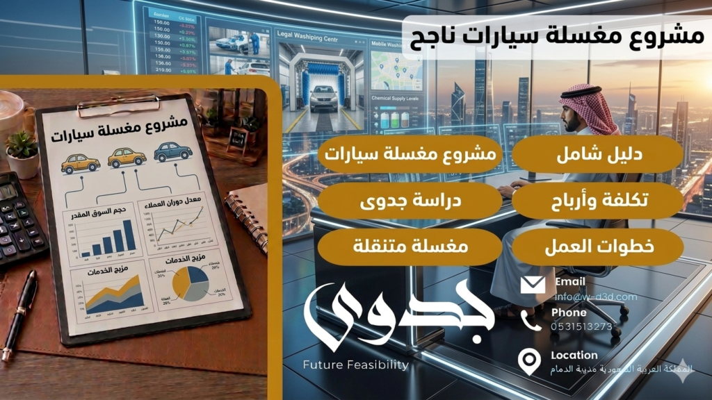 الدليل الشامل لمشروع مغسلة سيارات ناجح: دراسة جدوى، التكاليف، والأرباح المتوقعة 2024