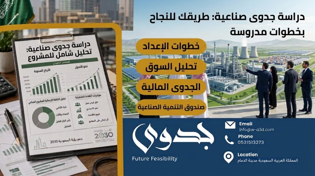دليل دراسة الجدوى الصناعية: خطوات إعداد دراسة جدوى صناعية شاملة للمشاريع في السعودية